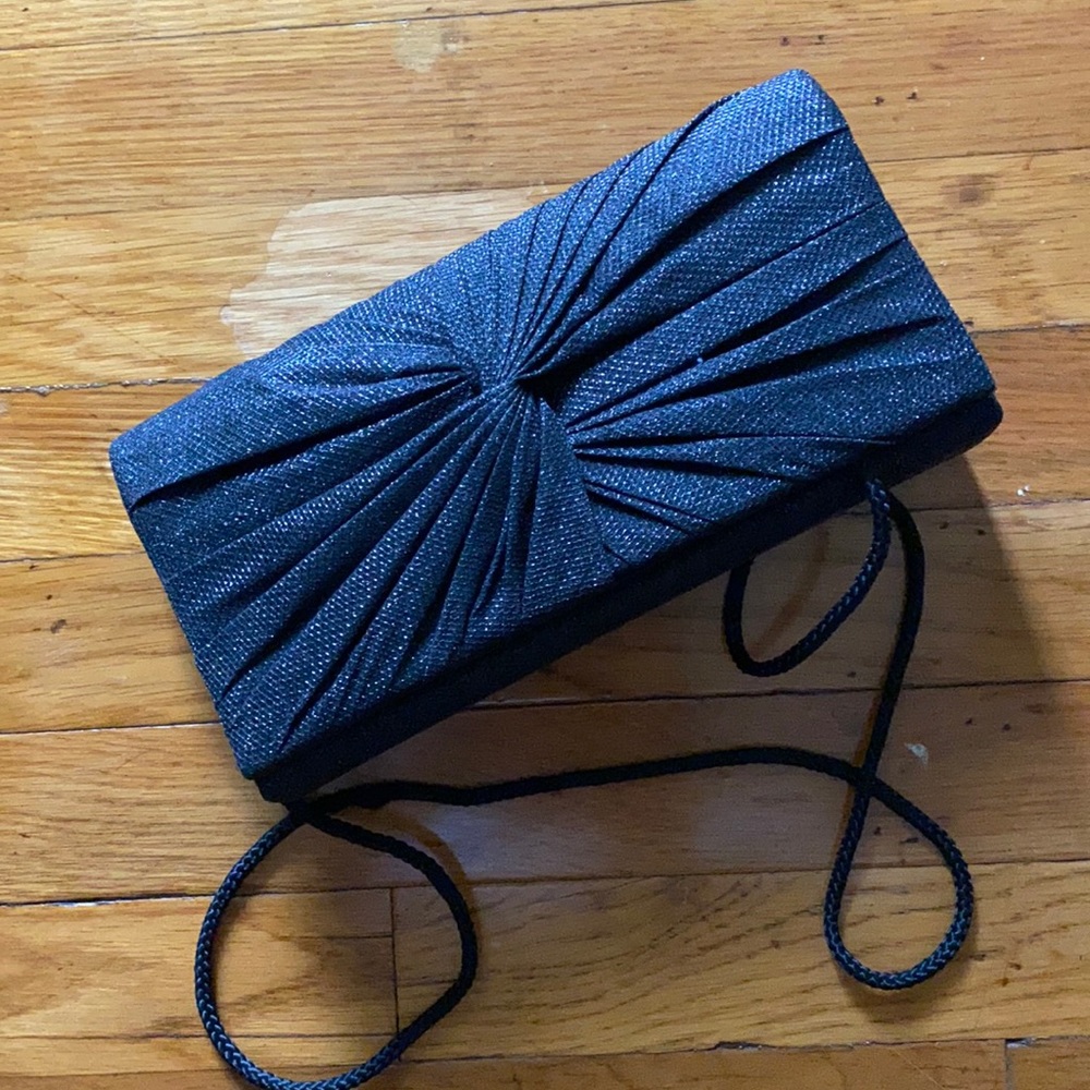 Black Glitter Shoulder Bag